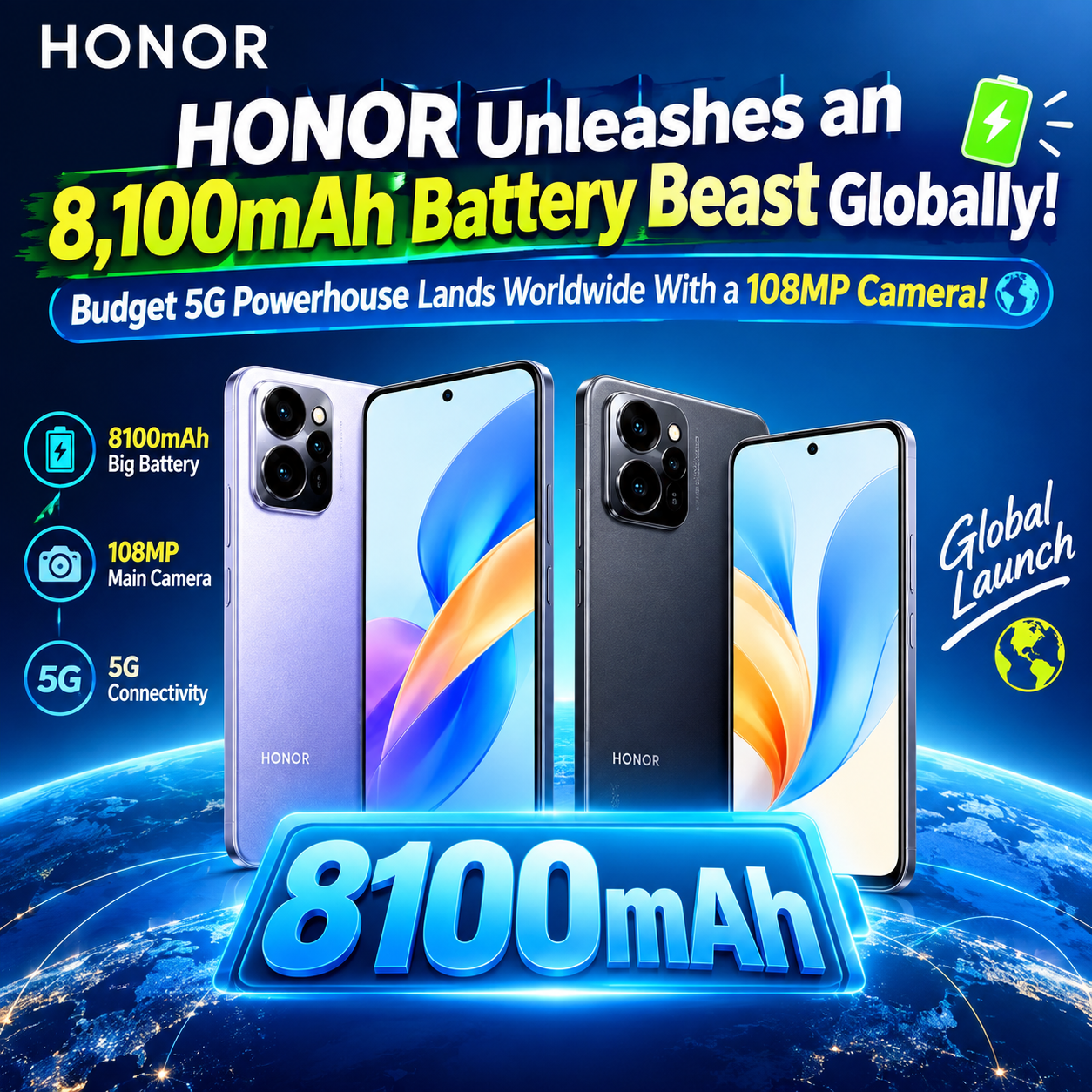 HONOR 600 Elite 5G & X7e Plus 5G Go Global With Huge 8,100mAh Battery