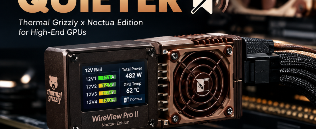 Thermal Grizzly and Noctua Launch WireView Pro II Noctua Edition to Monitor High-End GPU Power